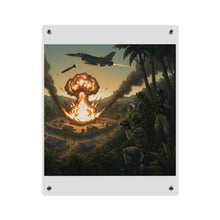 Load image into Gallery viewer, Acrylic Wall Art Panel - Jungle Drug Lab Destruction w Explosions
