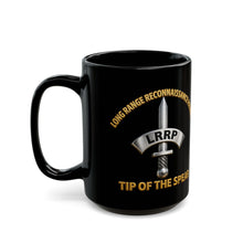 Load image into Gallery viewer, Black Mug (15oz) - LRRP - Tip of the Spear - 3D - Enhanced
