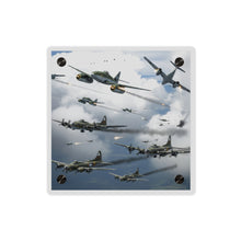 Load image into Gallery viewer, Acrylic Wall Art Panel - German jet fighters attacking US bombing formations
