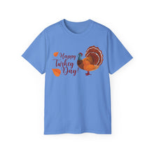 Load image into Gallery viewer, Unisex Ultra Cotton Tee - Happy Turkey Day - Thanksgiving
