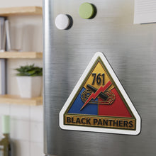 Load image into Gallery viewer, Die-Cut Magnet - SSI - 761st Tank Battalion SSI w Name Tape - 3D Enhanced
