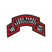 Load image into Gallery viewer, Kiss-Cut Sticker – Tactical Military Patch Decal - Army - Scroll - 143rd Infantry Det - LRS Airborne Ranger
