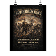 Load image into Gallery viewer, Matte Poster - 369th Infantry Regiment - Harlem Hellfighters charging through chaos
