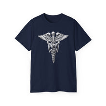 Load image into Gallery viewer, Unisex Ultra Cotton Tee - Army Medical Service Corps (MS) Branch Insignia - 3D - Silver - Enhanced
