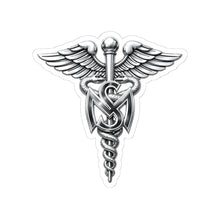 Load image into Gallery viewer, Kiss-Cut Stickers - Army Medical Service Corps (MS) Branch Insignia - 3D - Silver - Enhanced
