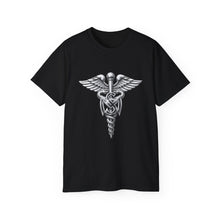 Load image into Gallery viewer, Unisex Ultra Cotton Tee - Army Medical Service Corps (MS) Branch Insignia - 3D - Silver - Enhanced
