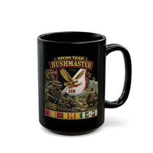Load image into Gallery viewer, Black Mug  (15oz) - Pocket Patch - Vietnam - Recon Team Bushmaster - 3D - Enhanced - Mission
