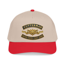 Load image into Gallery viewer, Mid Profile Baseball Cap - USCG - Cutterman - Officer w txt - 3D - Enhanced
