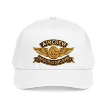 Load image into Gallery viewer, Mid Profile Baseball Cap - USCG - Aircrew Badge w txt - 3D - Enhanced
