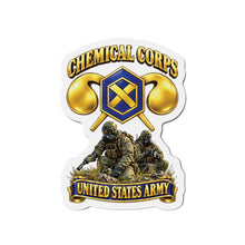 Load image into Gallery viewer, Die-Cut Magnet - Army - Chemical Corps w Scene - 3D - Enhanced
