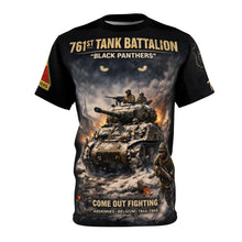 Load image into Gallery viewer, 761st Tank Battalion "Black Panthers" All-Over Print Tee — "Come Out Fighting"
