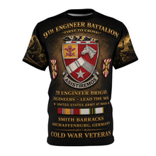Load image into Gallery viewer, 9th Engineer Battalion Cold War Tribute Tee — Aschaffenburg Germany Veteran Army Shirt

