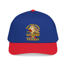 Load image into Gallery viewer, Mid Profile Baseball Cap - Army - Gulf War Combat - 1st Armored Divi - Old Ironsides - Veteran - Map w GULF SVC - 3D - Enhanced
