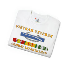 Load image into Gallery viewer, Unisex Ultra Cotton Tee - Army - Vietnam Veteran - Cbt Infantryman w CIB VN SVC
