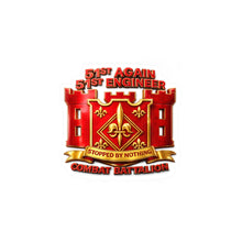 Load image into Gallery viewer, Kiss-Cut Vinyl Decal — Army - 51st Engineer Combat Battalion - 3d enhanced
