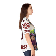 Load image into Gallery viewer, Women&#39;s Baseball Jersey (AOP) - Morales Junior High - Cheer - White
