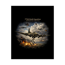 Load image into Gallery viewer, 775th Bomb Squadron Matte Poster — 'Bomb Run' Vintage WWII Aviation Print
