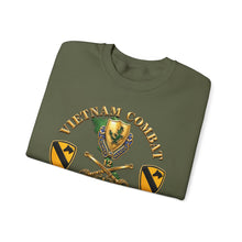 Load image into Gallery viewer, Crewneck Sweatshirt - Army - Vietnam Combat Cavalry Veteran w 1st Bn 12th Cav DUI - 1st Cav Div - 3D X 300
