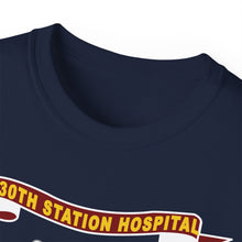 Load image into Gallery viewer, Unisex Ultra Cotton Tee - Army - 130th Station Hospital - Ribbon - DUI - Army Medical Speccialist Corps Branch X 300
