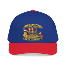 Load image into Gallery viewer, Mid Profile Baseball Cap - Army - Iraq War Veteran - Ribbon Bar - Map - SSI - 1st Armored Division - 3D - Enhanced
