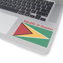 Load image into Gallery viewer, Kiss-Cut Stickers - Flag - Republic of Guyana w Republic of Guyana X 300
