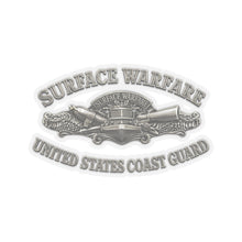 Load image into Gallery viewer, Kiss-Cut Stickers - USCG - Surface Warfare w txt - 3D - Enhanced
