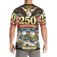 Load image into Gallery viewer, Men's All-Over Print Crew Neck T-Shirt — US Army - 250th Anniversary - 1775 - 2025
