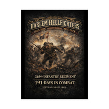 Load image into Gallery viewer, Matte Poster - 369th Infantry Regiment - Harlem Hellfighters charging through chaos - Max DPI - Shirt - Front
