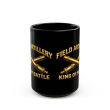 Load image into Gallery viewer, Black Mug  (15oz) - Field Artillery - King of Battle - 3D - Enhanced
