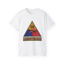 Load image into Gallery viewer, Unisex Ultra Cotton Tee - SSI - 50th Armored Division w Name Tape X 300

