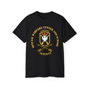 Unisex Ultra Cotton Tee - JFK Special Warfare Center - School SSI w Branch - Veteran wo Backgrnd