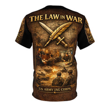 Load image into Gallery viewer, US Army JAG Corps Tribute Tee — "Law in War: Justice in Service"
