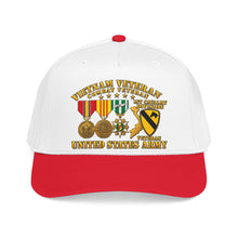 Load image into Gallery viewer, Mid Profile Baseball Cap - Army - Vietnam  Vet - w Medals - VN - 1st Cav Division - 3D - Enhanced
