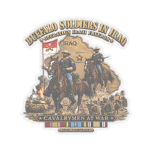 Load image into Gallery viewer, Kiss-Cut Stickers - Army - Buffalo Soldiers in Iraq - OIF - Cavalrymen at War  w IRAQ SVC - 3D - Enhanced
