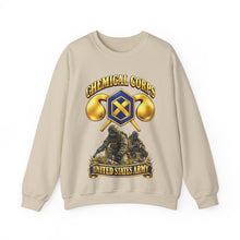 Load image into Gallery viewer, Crewneck Sweatshirt - Army - Chemical Corps w Scene - 3D - Enhanced
