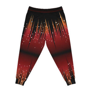 Athletic Joggers (AOP) - Red Night Sky Full of Stars