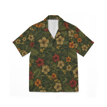 Load image into Gallery viewer, Men's Tropical Jungle Flowers Hawaiian Camp Shirt – Floral Beach &amp; Luau Vacation Shirt
