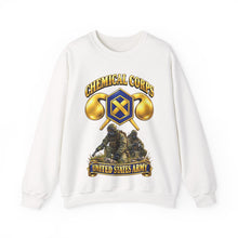 Load image into Gallery viewer, Crewneck Sweatshirt - Army - Chemical Corps w Scene - 3D - Enhanced
