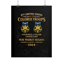 Load image into Gallery viewer, Rolled Posters - 5th USCT at New Market Heights - Shirt - Back
