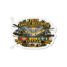 Load image into Gallery viewer, Die-Cut Magnet - Army - 116th Assault Helicopter Co w  Aviator Badge w VN SVC - HORNETS - 3D - Enhanced
