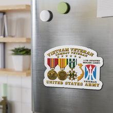 Load image into Gallery viewer, Die-Cut Magnet - Army - Vietnam Vet - w Medals - VN - 11th Infantry Brigade (Light) - 3D Enhanced X 300
