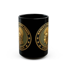 Load image into Gallery viewer, Black Mug  (15oz) - Army - Women's Army Corps Veteran - 3D - Enhanced
