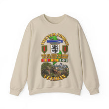 Load image into Gallery viewer, Crewneck Sweatshirt - Vietnam Veteran Combat - 2nd Bn, 28th Infantry - 1st ID - with VN SVC - with Combat Scene - 3D - Transparent
