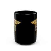 Load image into Gallery viewer, Black Mug  (15oz) - Army Nurse Corps Branch Insignia - 3D - Enhanced

