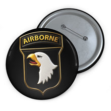 Load image into Gallery viewer, Custom Pin Buttons - Army - 101st  Airborne Div wo Txt - 3D - Enhanced
