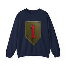 Load image into Gallery viewer, Crewneck Sweatshirt - Army - SSI - 1st Infantry Division wo txt - 3D - Enhanced
