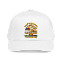 Load image into Gallery viewer, Mid Profile Baseball Cap - Army - Gulf War Combat - 1st Armored Divi - Old Ironsides - Veteran - Map w GULF SVC - 3D - Enhanced
