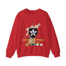 Load image into Gallery viewer, Crewneck Sweatshirt  - Army - Korea Map - 2nd Infantry Div - Second to None w SVC X 300
