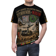 Load image into Gallery viewer, 240th Assault Helicopter Company Tribute Tee — "Greyhounds and MadDogs at War"
