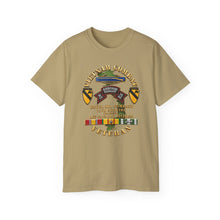 Load image into Gallery viewer, Unisex Ultra Cotton Tee - Army - Vietnam Combat Vet - H Co 75th Infantry (Ranger) - 1st Cavalry Div SSI  - 3D - Enhanced
